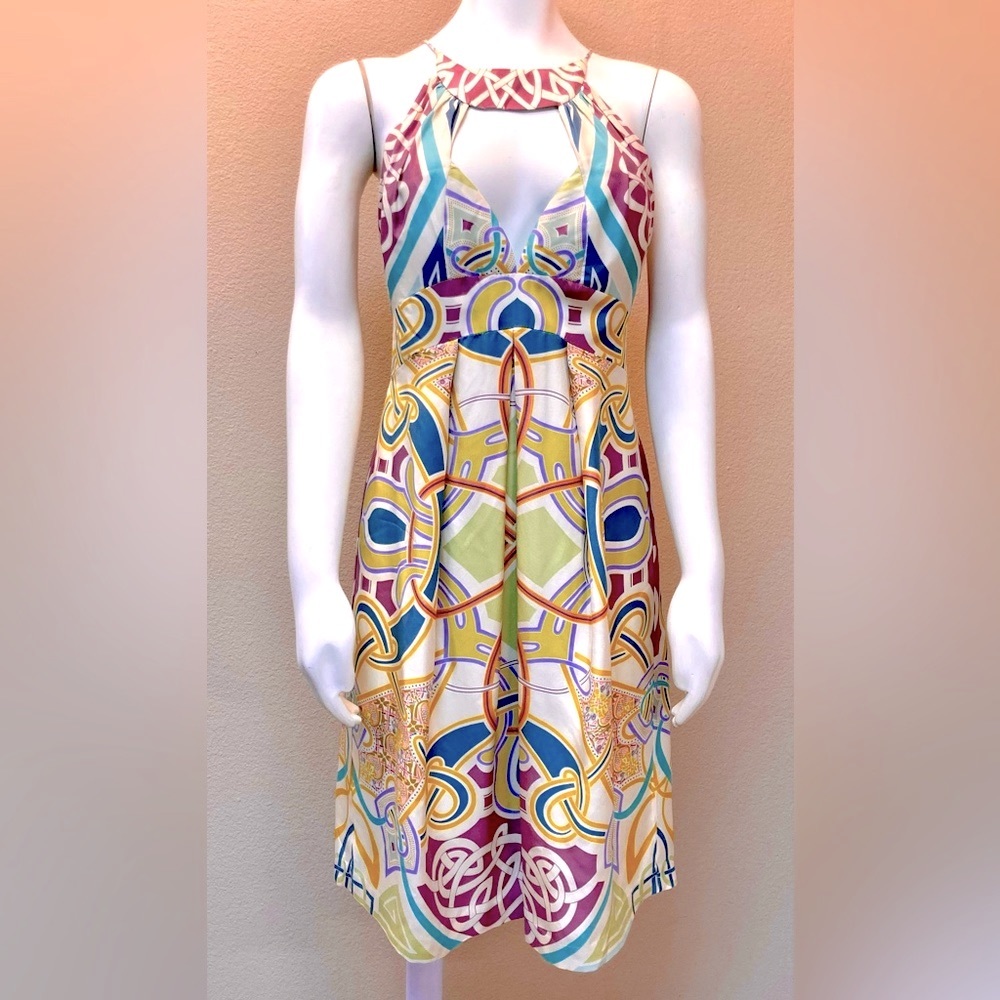 Nicole Miller Collection Halter Dress Sz 8, 100% silk, excellent condition!